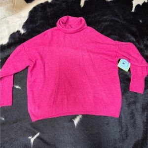 Pink Turtleneck Sweater